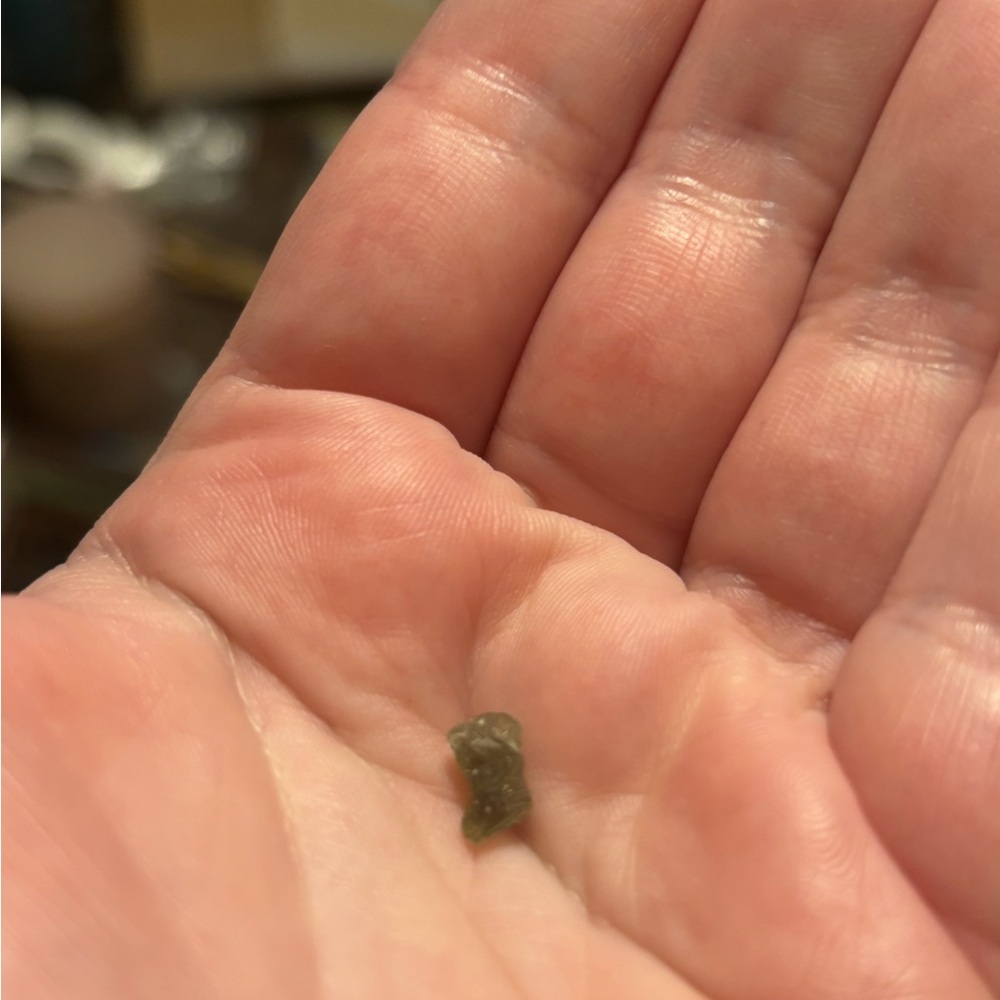 Small .1 gram Raw Moldavite Crystal